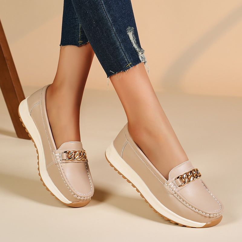 Women's Chain Detail Casual Slip On Loafers | Everyday