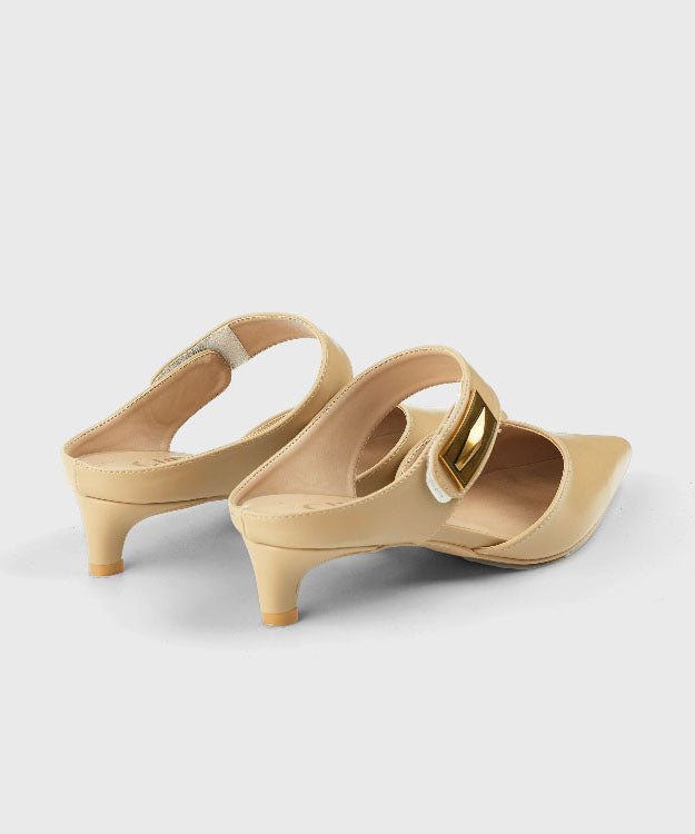 Women's Chic Kitten Heels Shoes Buckle Strap | Slip On