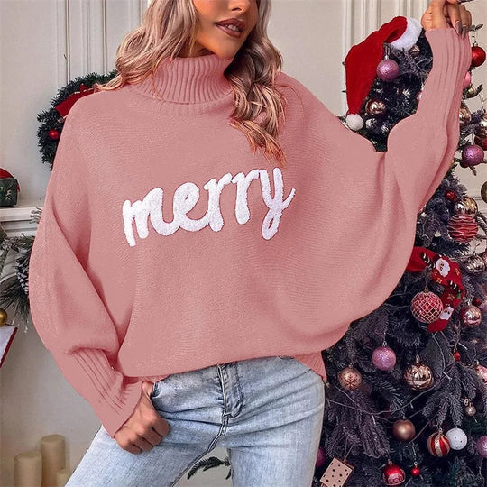 Women’s Christmas Jumper Merry Print | Festive