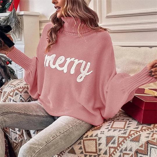 Women’s Christmas Jumper Merry Print | Festive