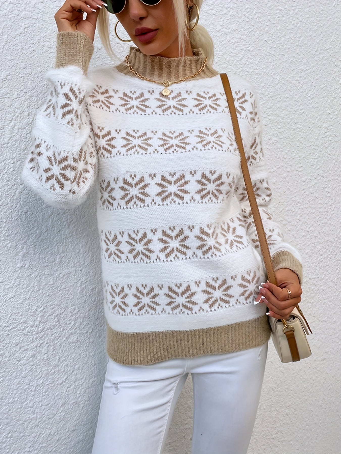 Women’s Christmas Jumper Snowflake Pattern | Festive