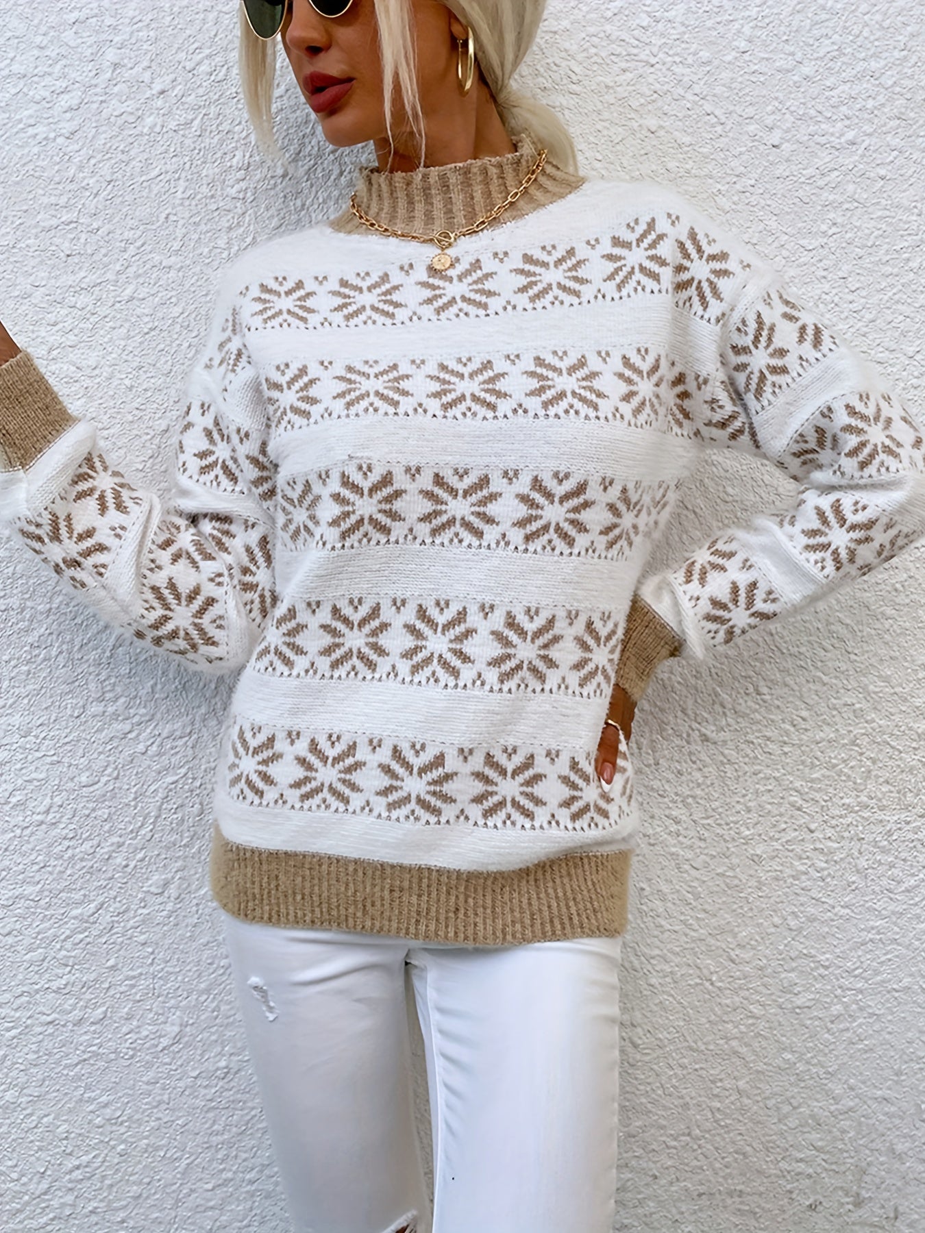 Women’s Christmas Jumper Snowflake Pattern | Festive