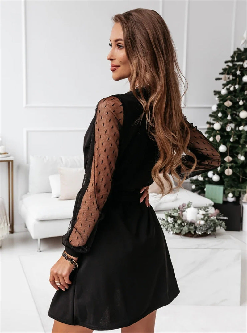Women's Cocktail Dress Wrap Long Sleeve | Party