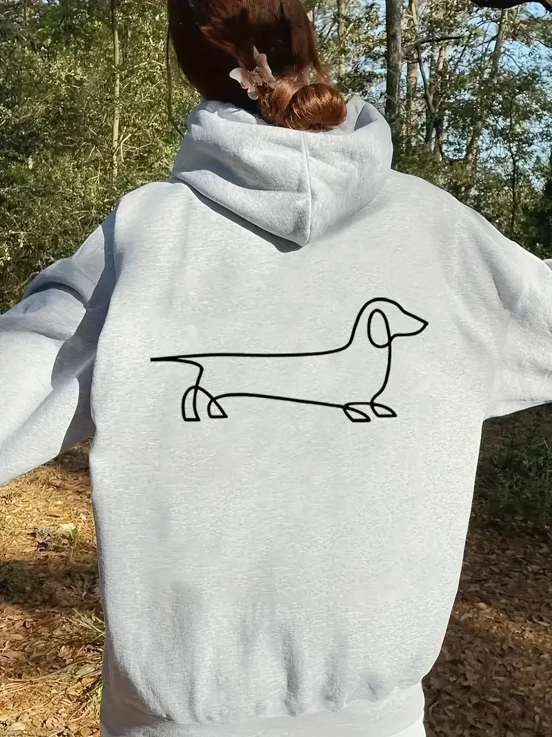 Women's Dachshund Hoodie | Oversized Style