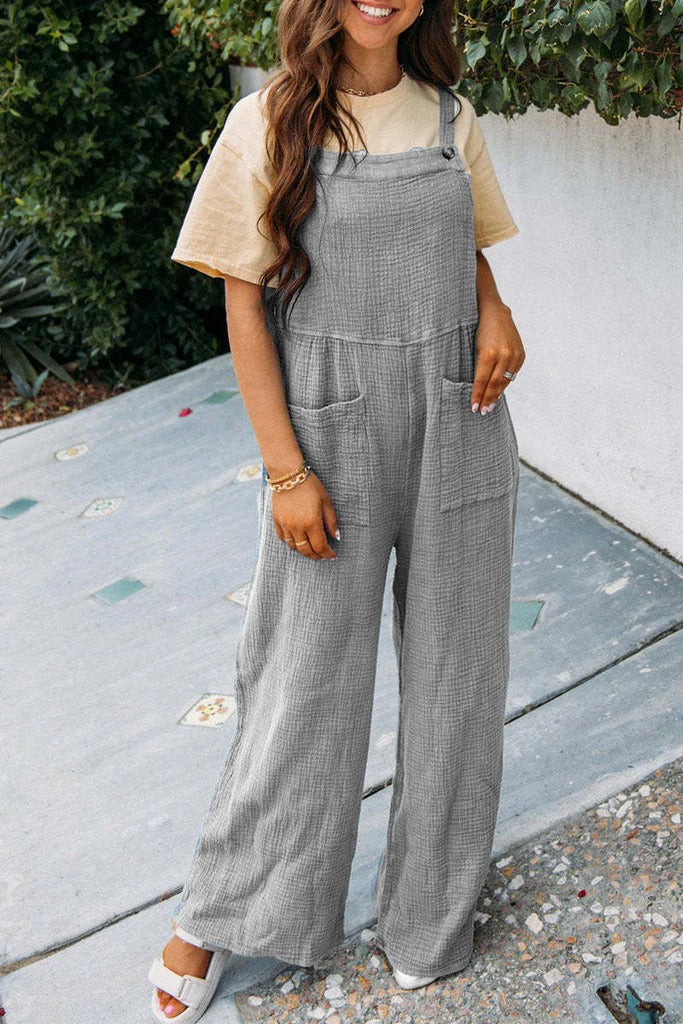 Women's Dungarees Loose Fit with Pockets | Casual