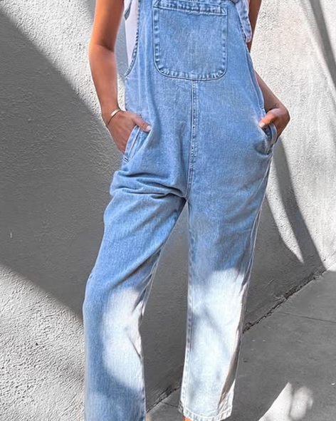 Women's Dungarees Straight Leg Jumpsuit | Casual
