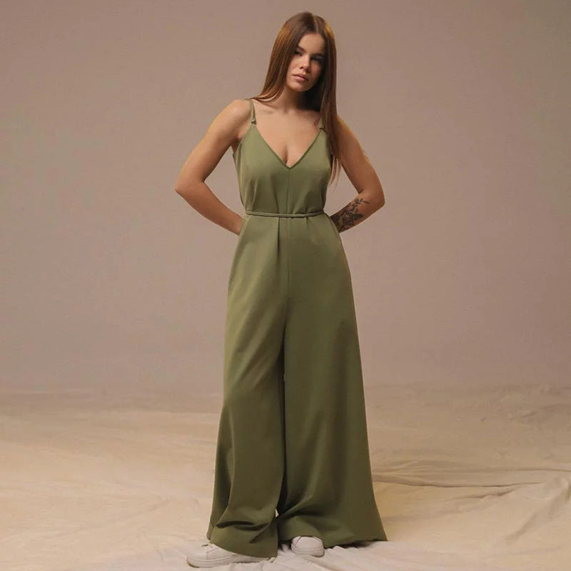 Women's Dungarees V-Neck Wide Leg | Party Wear