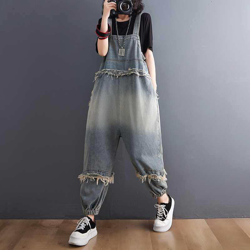 Women's Dungarees Wide Leg Jumpsuit | Casual