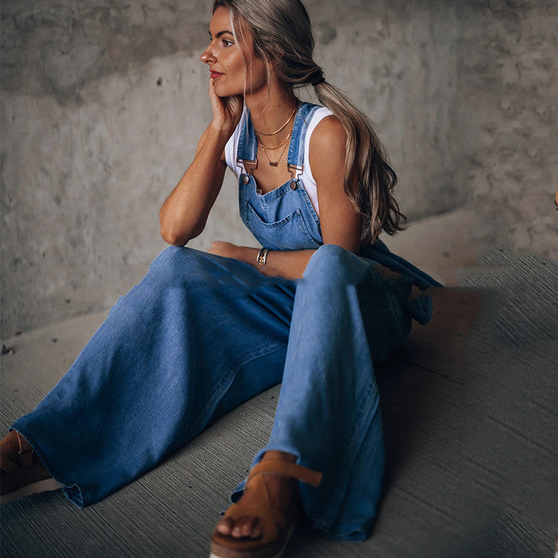Women's Dungarees Wide Leg with Pockets | Tall