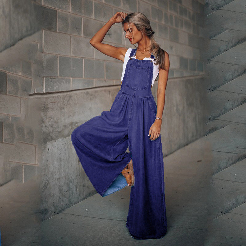 Women's Dungarees Wide Leg with Pockets | Tall