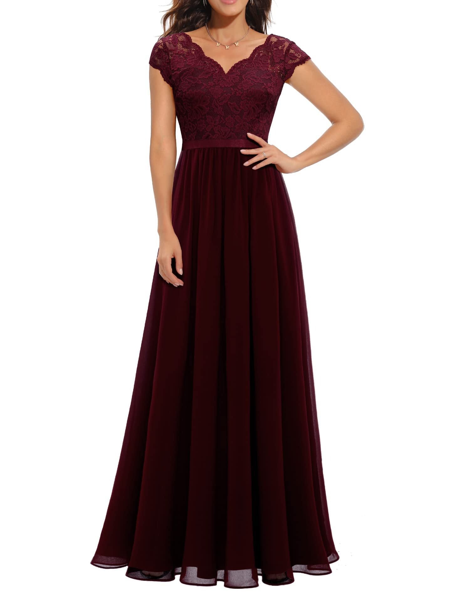 Women's Elegant Bridal Gown Dress With Lace Bodice | Wedding