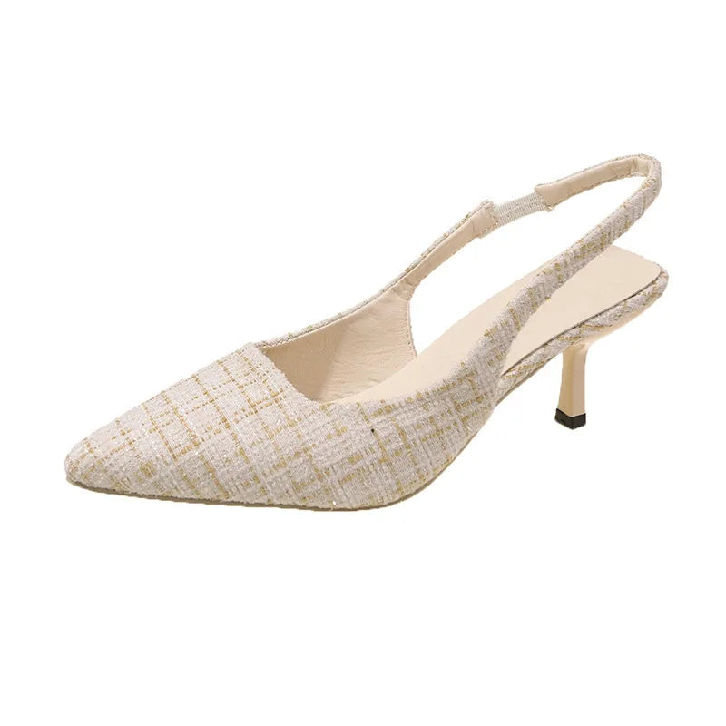 Women's Elegant Kitten Heels Shoes Slingback | Closed Toe