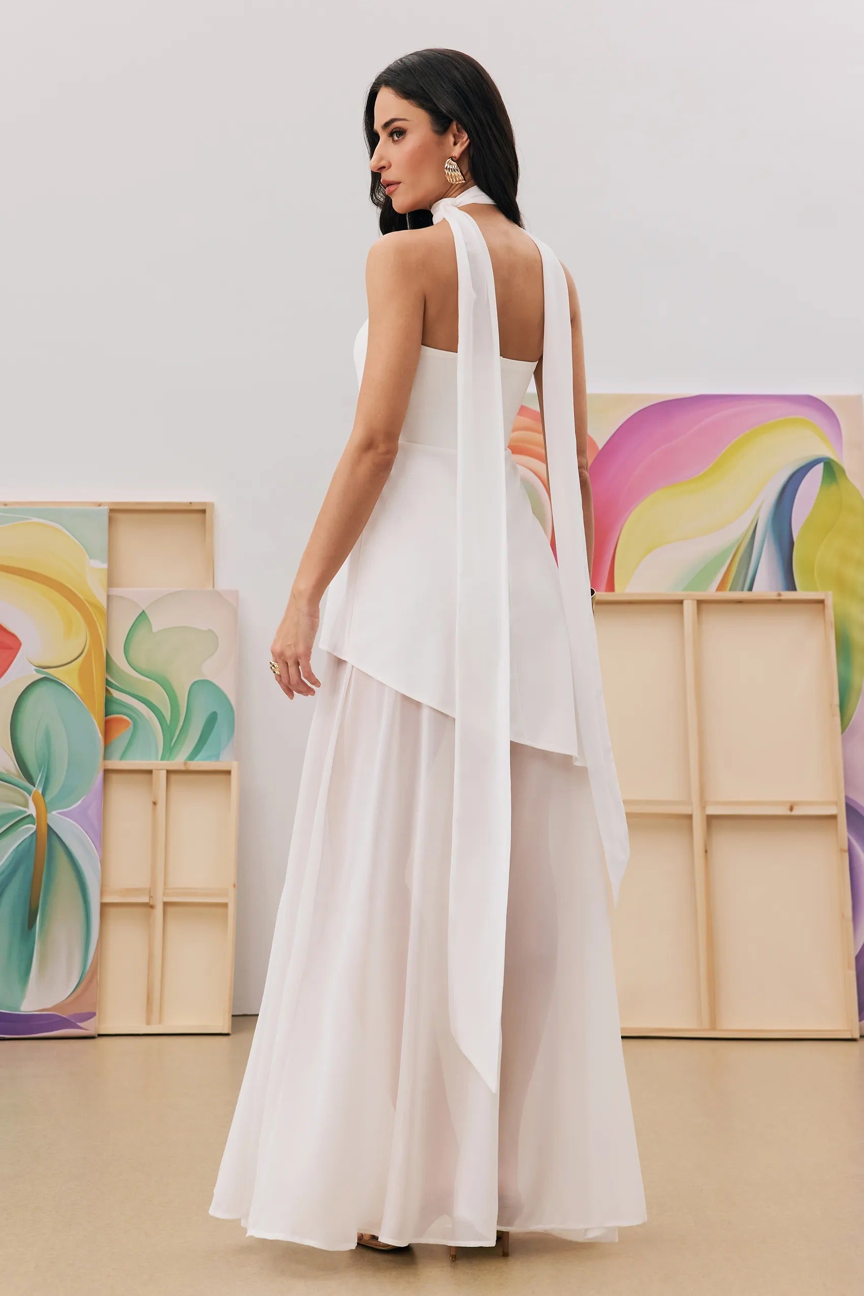Women's Evening Dress Strapless Split Skirt | Maxi