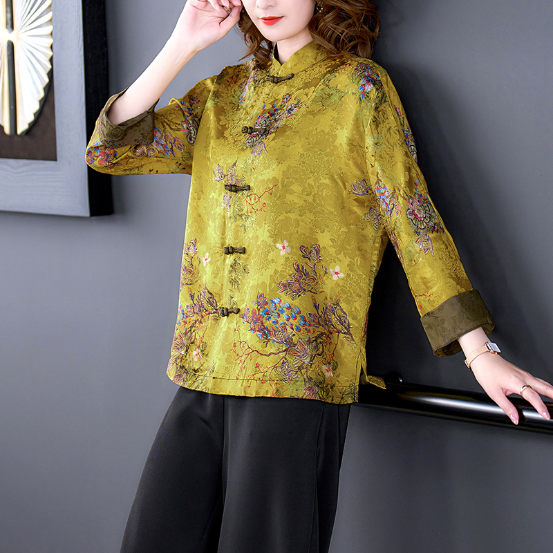 Women's Floral Shacket | Chinese Style Jacket
