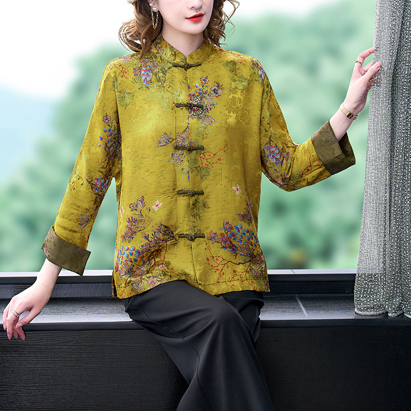 Women's Floral Shacket | Chinese Style Jacket