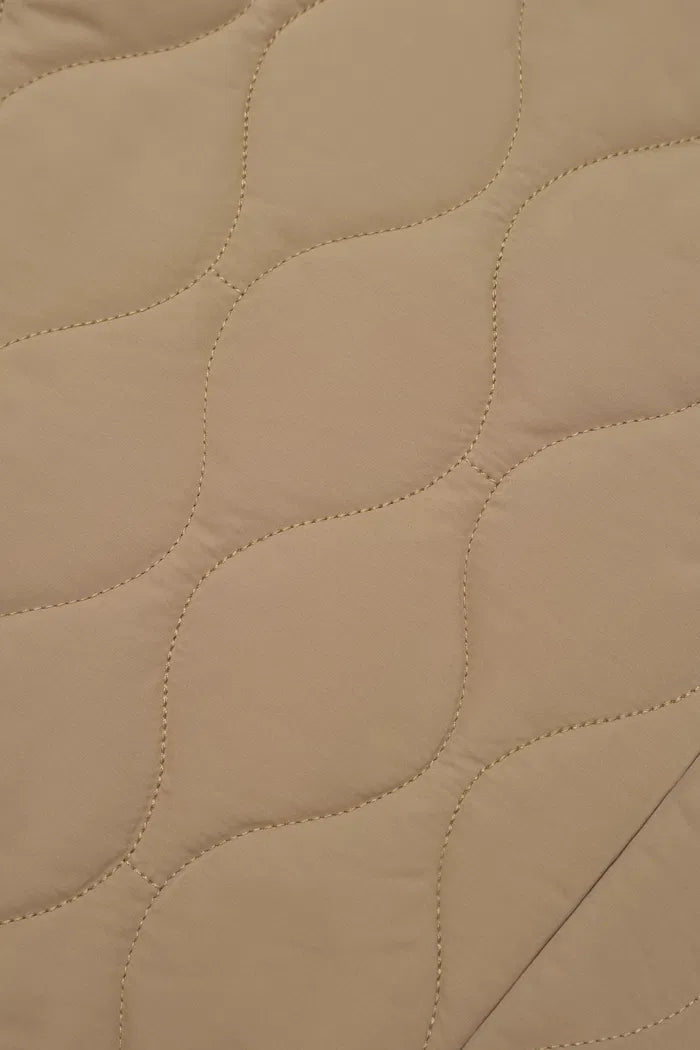 Women's Front Patch Pockets Quilted Jacket | Snap Closure