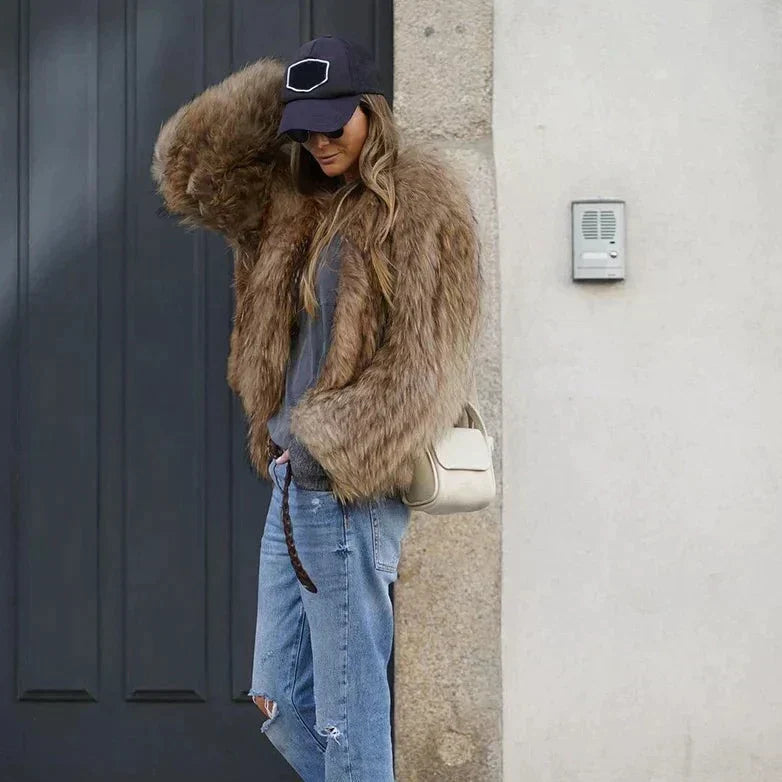 Women's Fur Coat Fluffy Over | Winter