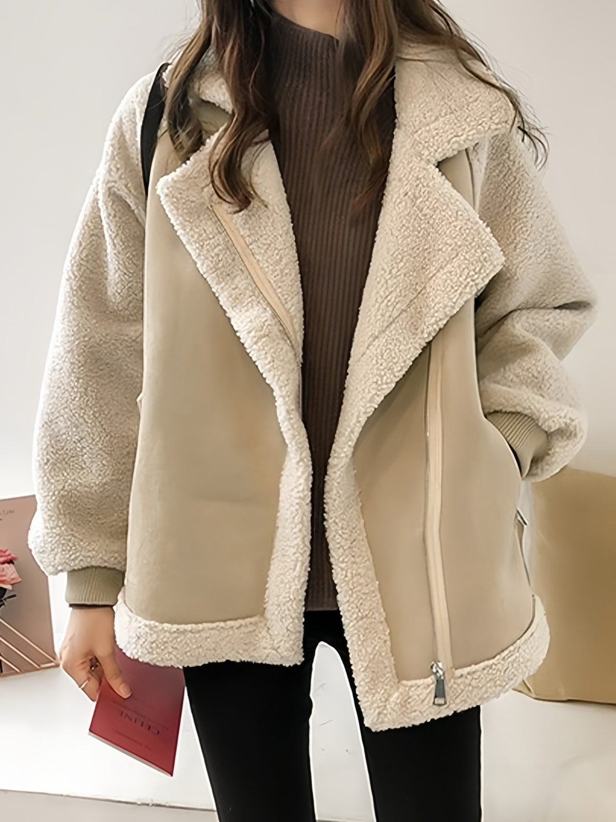 Women's Fur Coat Teddy Lined Zip Front | Winter