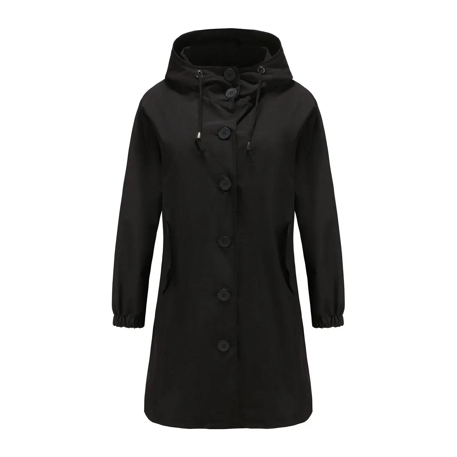 Women's Hooded Trench Coat Windbreaker Button | Beige