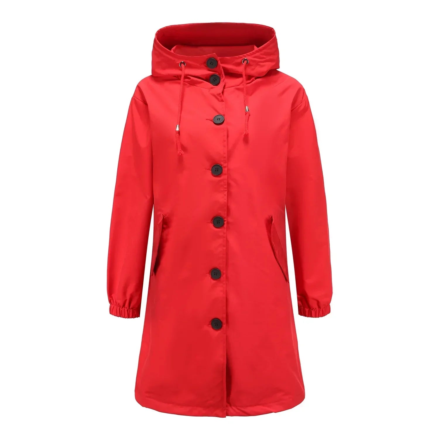 Women's Hooded Trench Coat Windbreaker Button | Beige