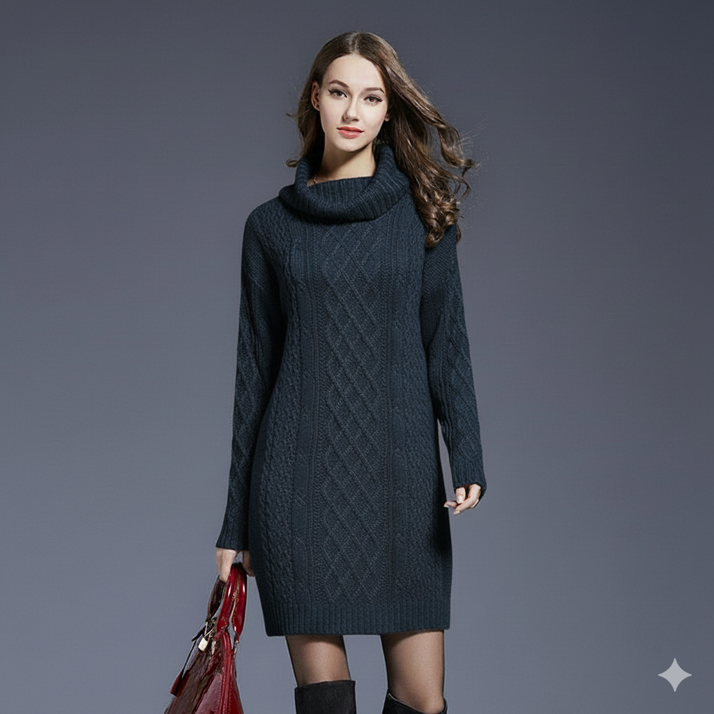 Women's Jumper Dress Long Sleeve Knit | Winter