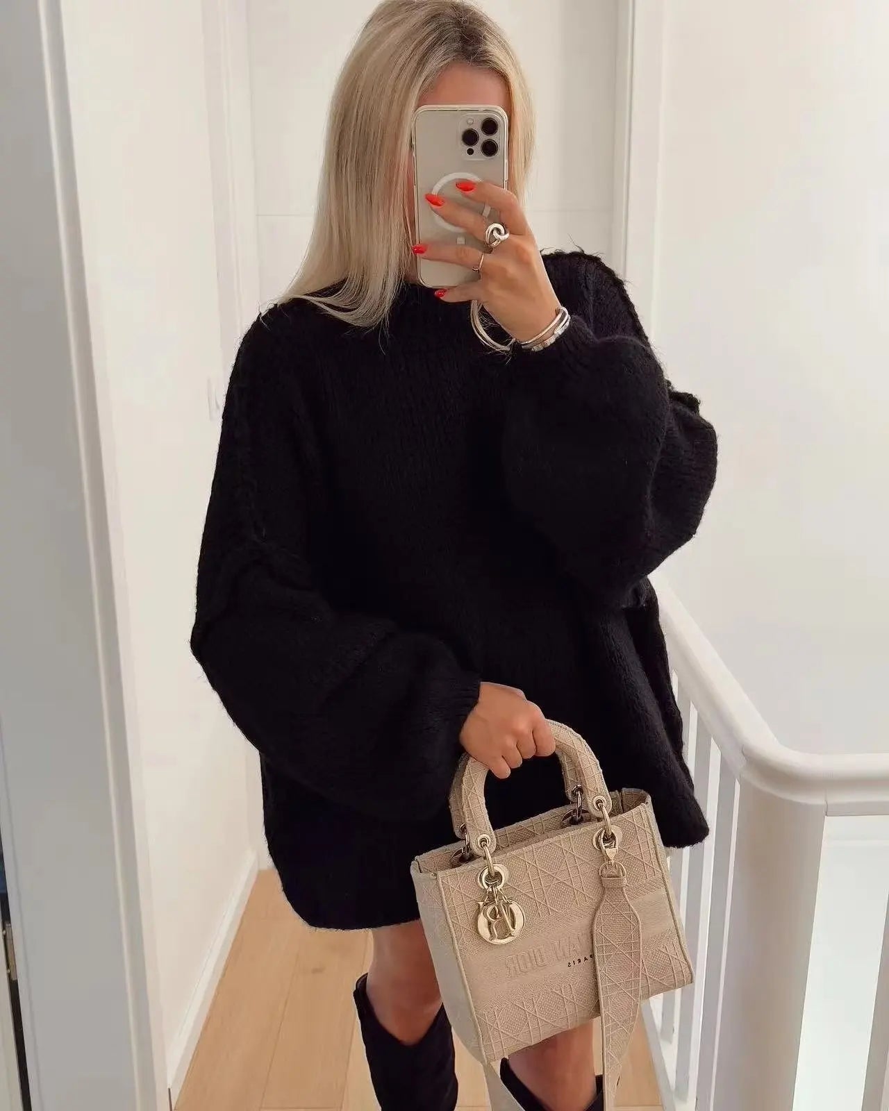 Women's Jumper Oversized Turtleneck | Knit
