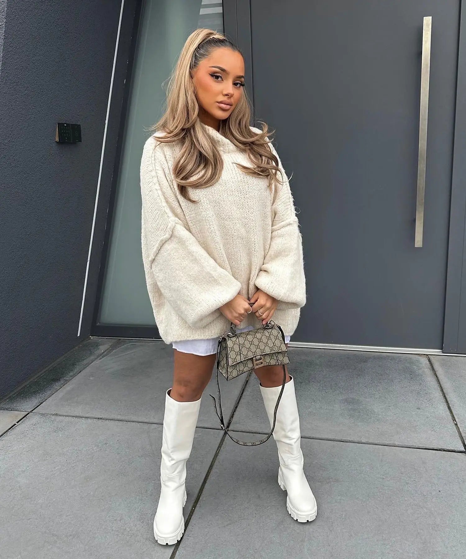 Women's Jumper Oversized Turtleneck | Knit