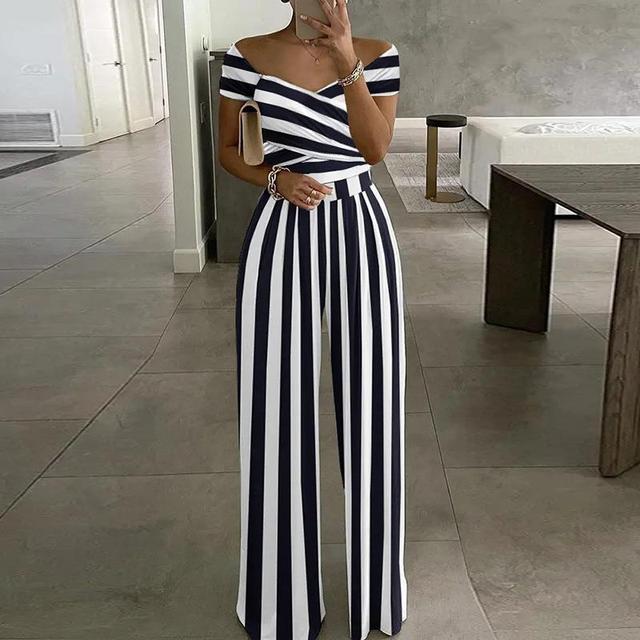 Women's Jumpsuits Off Shoulder Wide Leg | Print