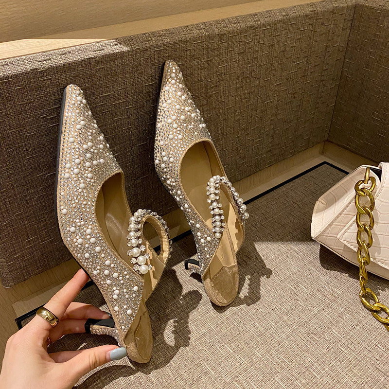 Women's Kitten Heels with Strap | Wedding