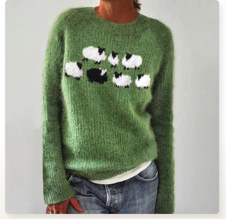 Women's Knit Jumper With Colourful Fair Isle Pattern | Sweater