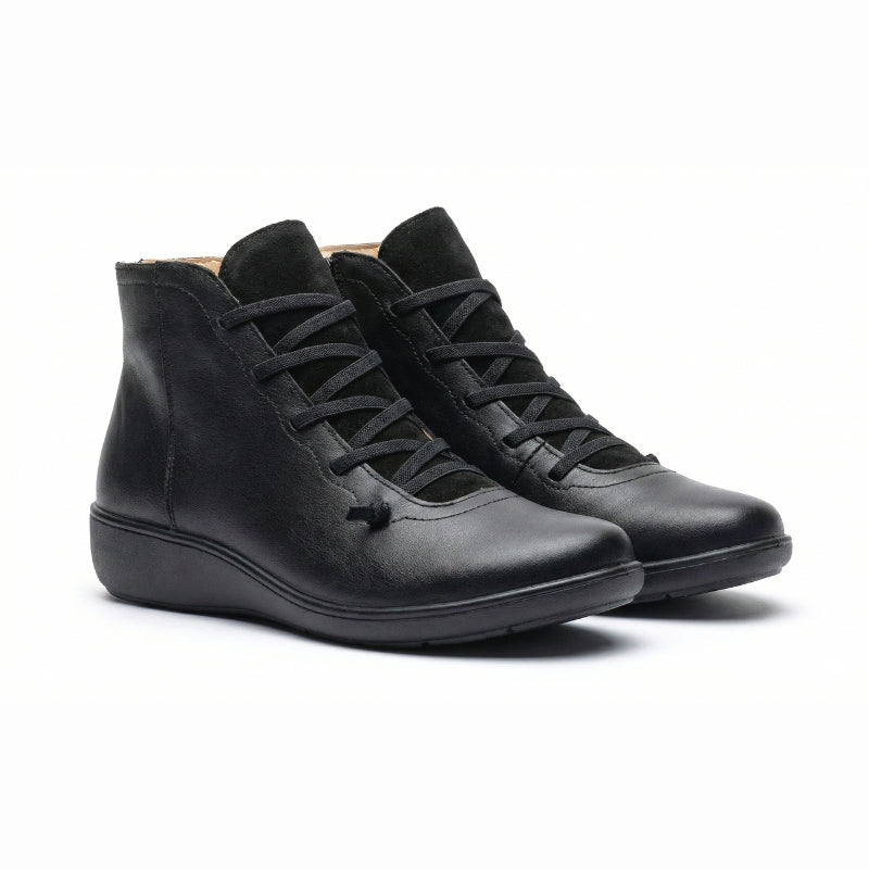 Women's Lace-Up Ankle Boots With Zip | Comfort