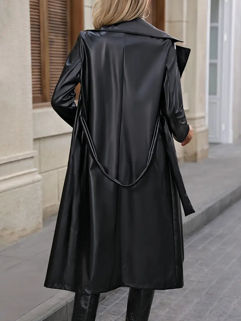 Women's Ladies Overcoat Belted Lapel | Statement