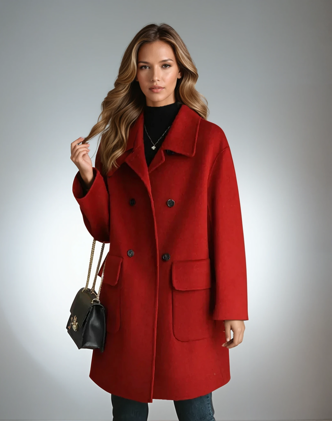 Women's Ladies Overcoat Notched Collar Buttoned | Classic