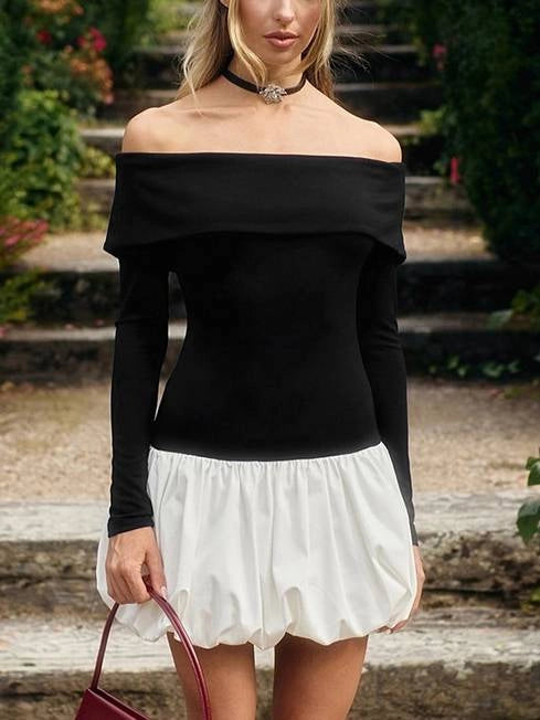 Women's Long Sleeve Dress Off Shoulder | Mini