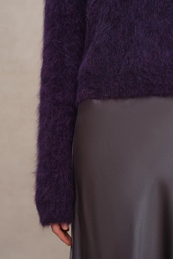 Women's Long Sleeve Knit Purple Jumper | Relaxed