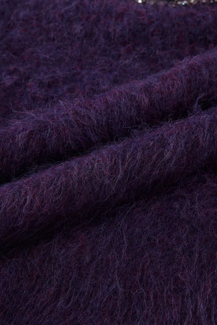Women's Long Sleeve Knit Purple Jumper | Relaxed