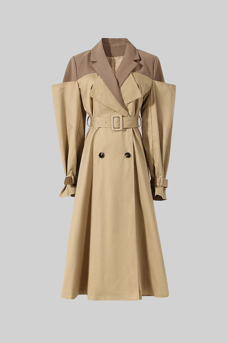 Women's Long Trench Coat Belted Double Breasted | Winter