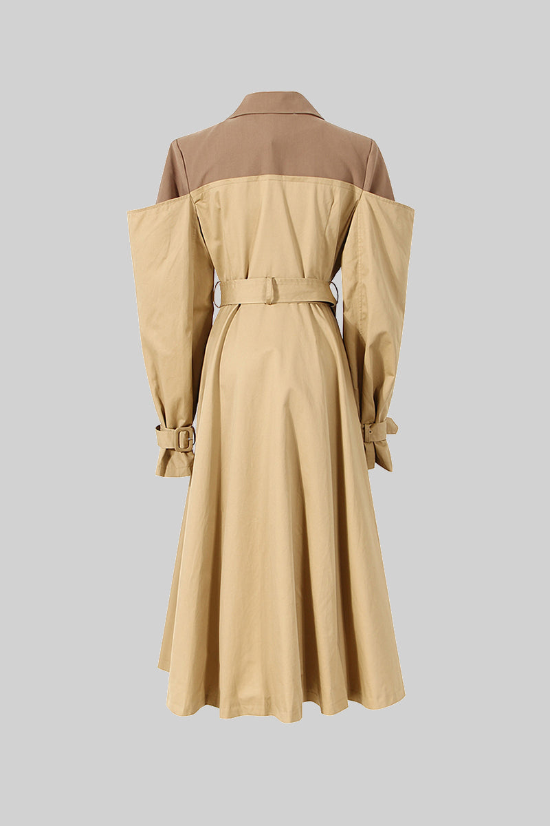 Women's Long Trench Coat Belted Double Breasted | Winter