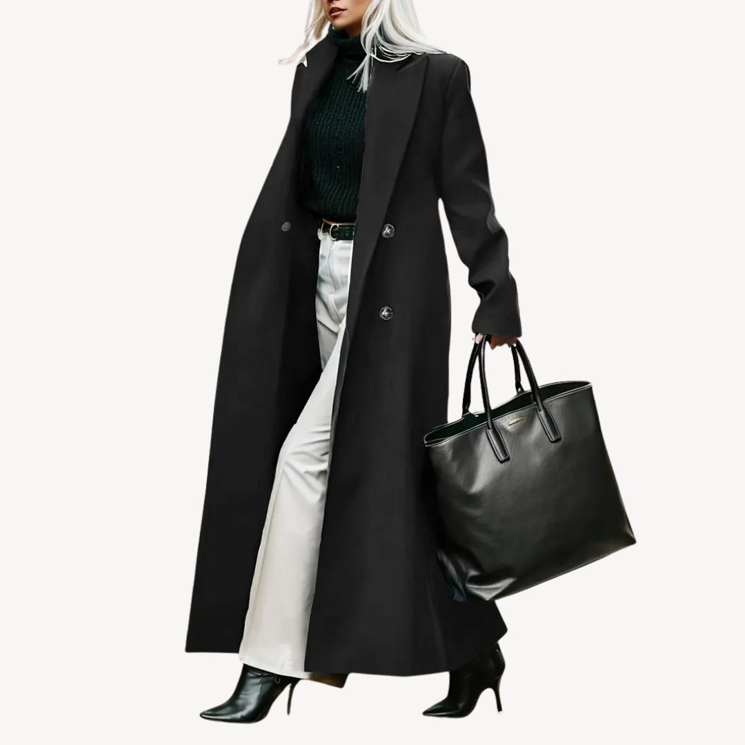 Women's Long Trench Coat Double Breasted | Winter