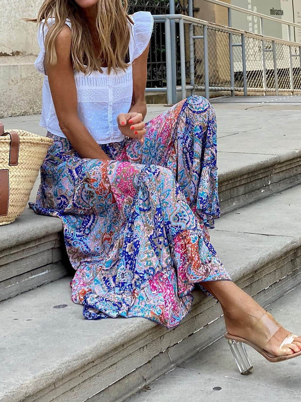 Women’s Maxi Skirt A-line | Patterned