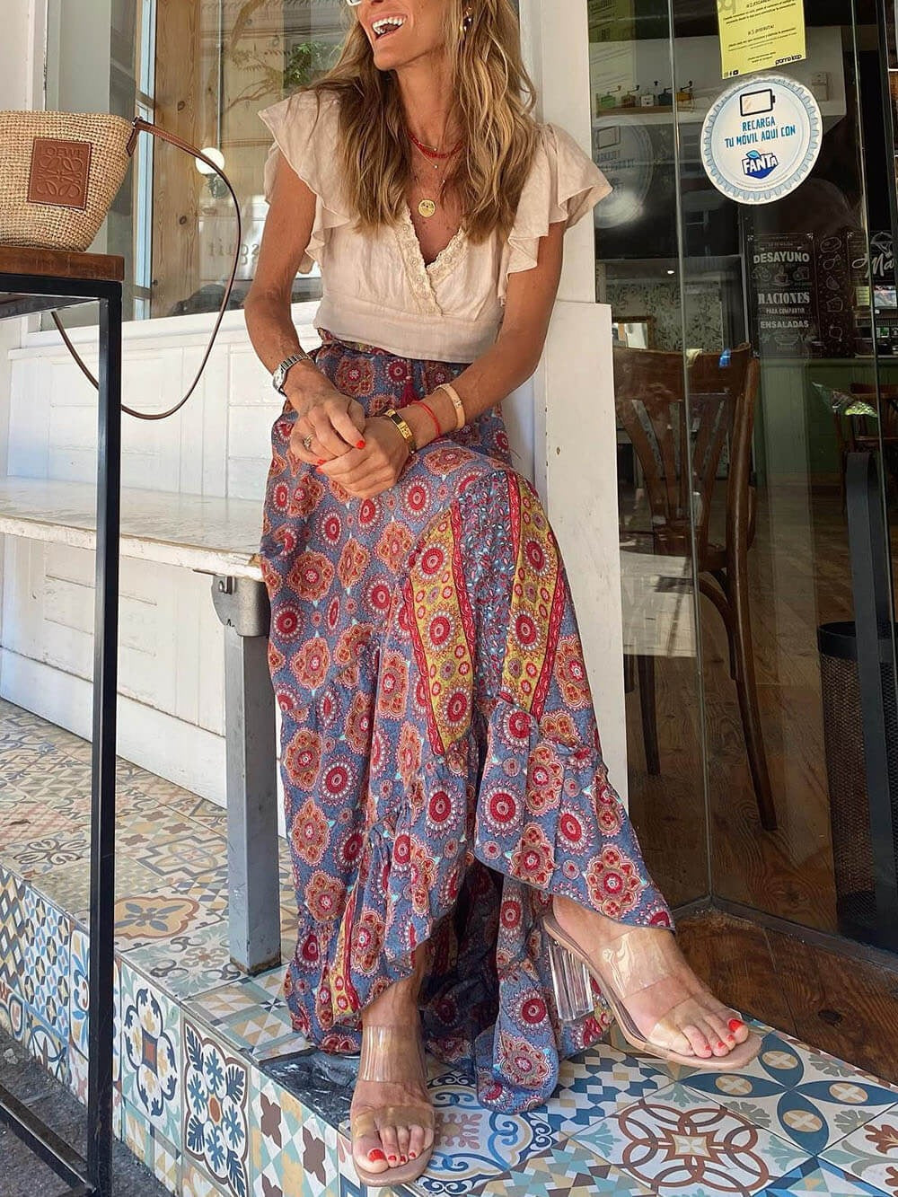Women’s Maxi Skirt A-line | Patterned