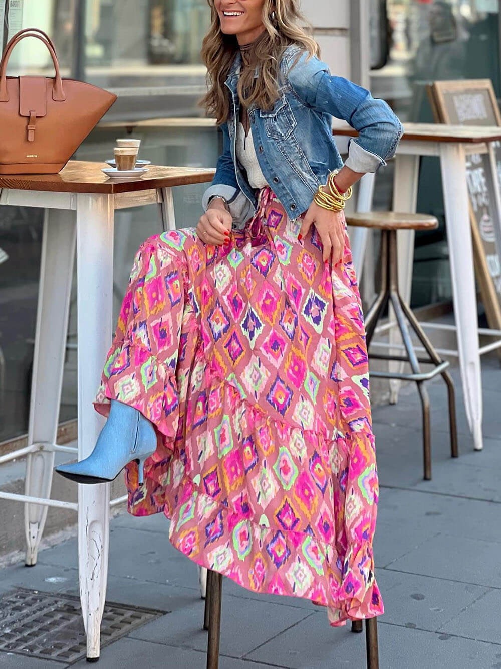 Women’s Maxi Skirt A-line | Patterned