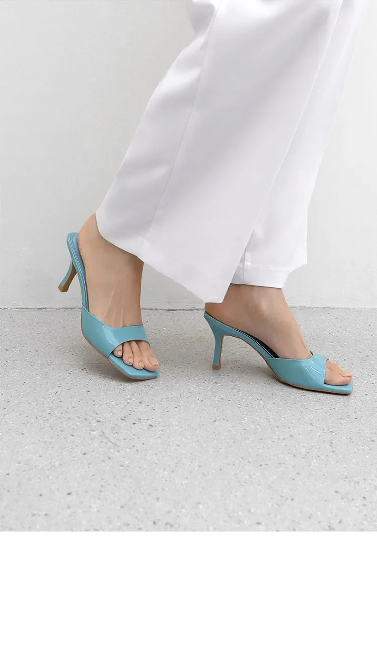 Women's Mules Open Toe Heeled | Evening