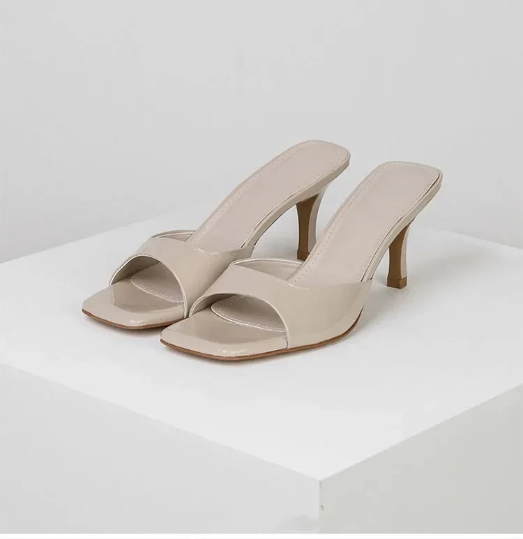 Women's Mules Open Toe Heeled | Evening