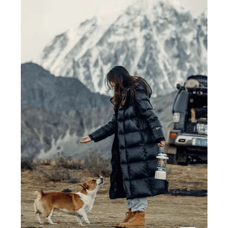 Women's Puffer Jacket Long Hooded | Winter
