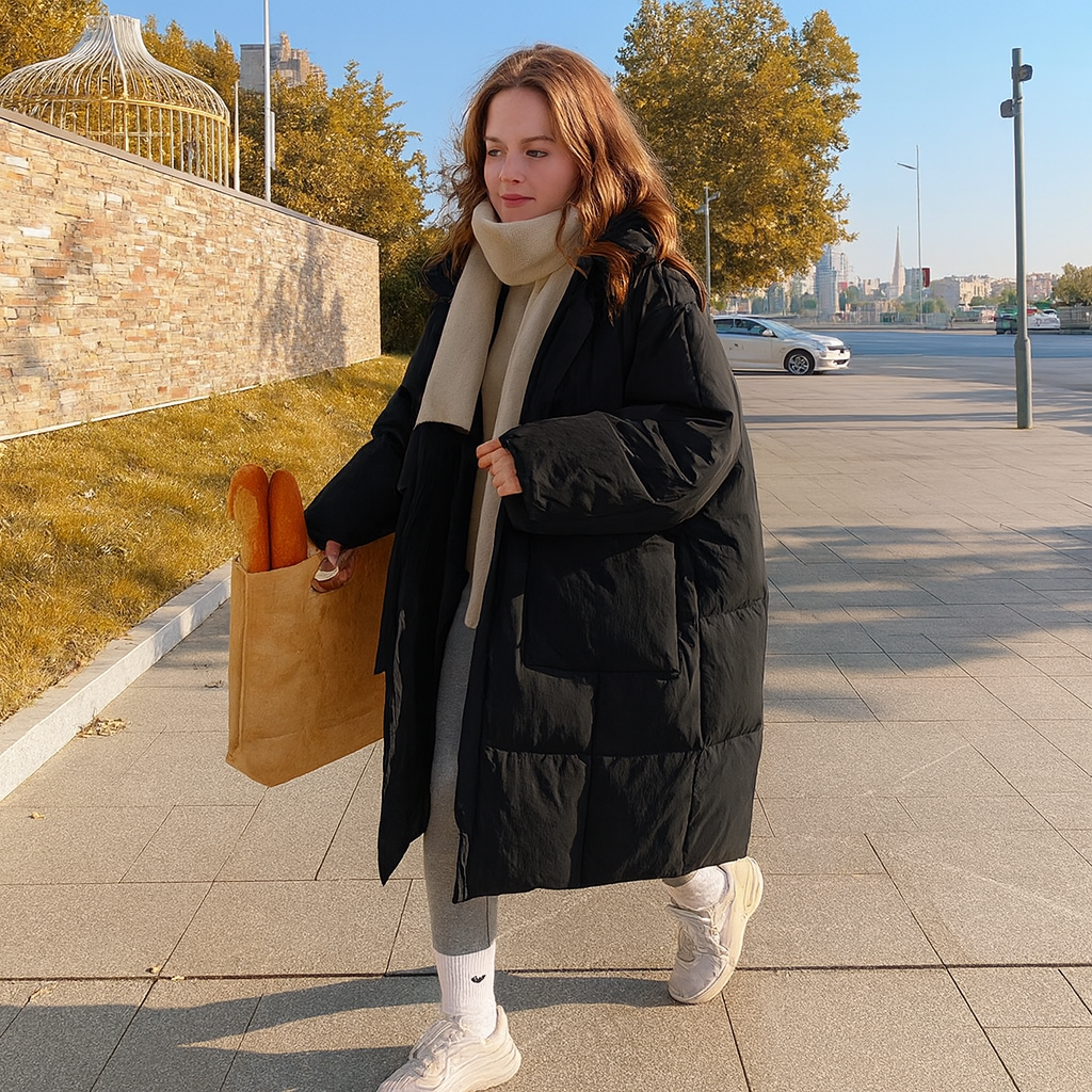Women's Puffer Jacket Quilted Long | Padded