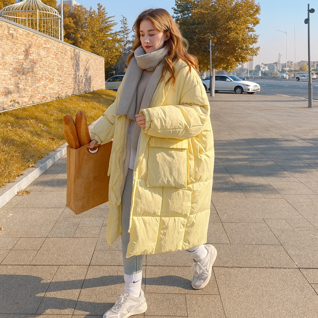 Women's Puffer Jacket Quilted Long | Padded