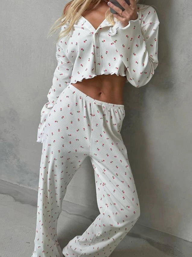 Women's Pyjamas Floral Long Sleeve | Two Piece