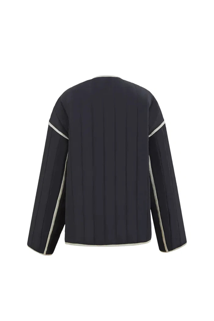 Women's Quilted Jacket with Contrast Trim | Lightweight
