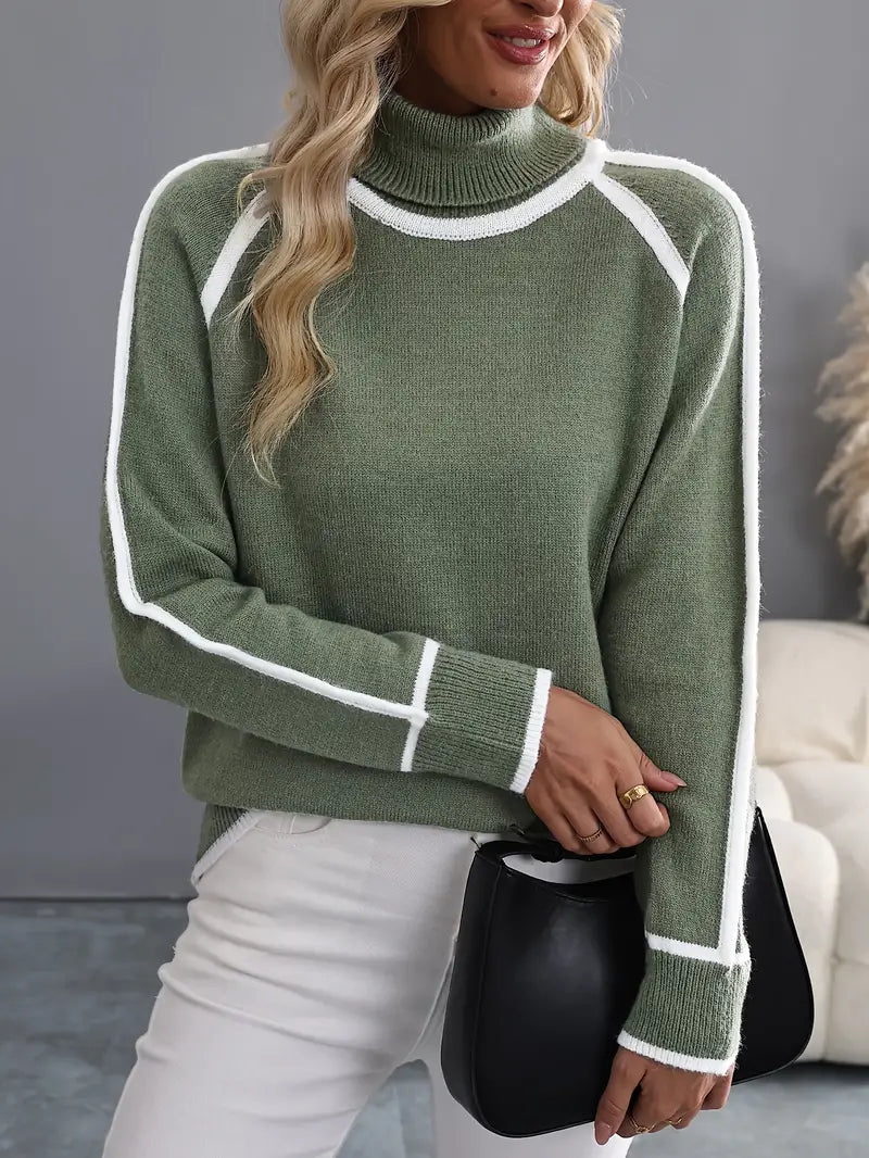 Women's Roll Neck Jumper Long Sleeve | Winter